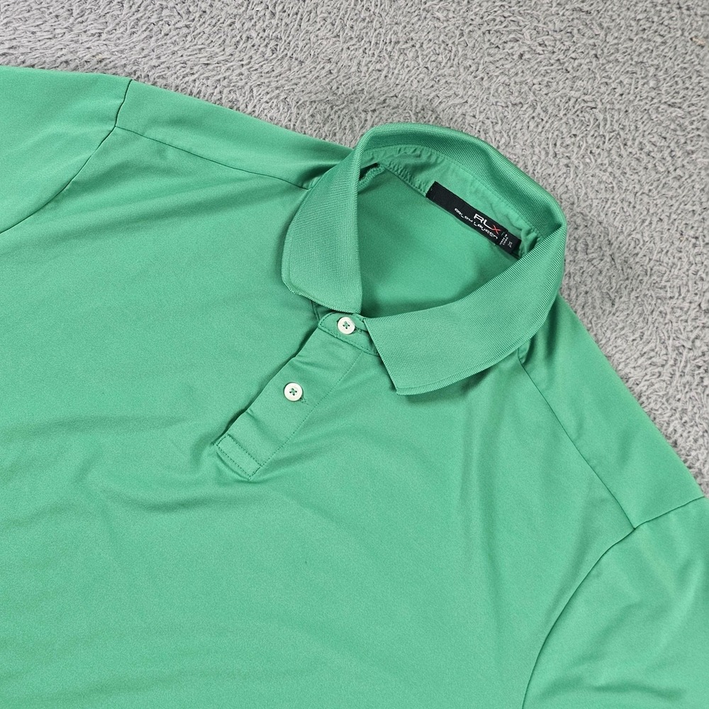 RLX Ralph Lauren Polo Shirt Mens Extra Large Green Golf Performance Stretch